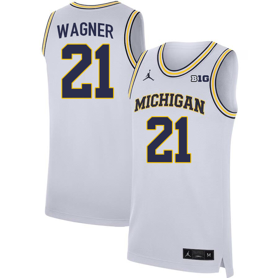 Michigan Wolverines #21 Franz Wagner College Basketball Jerseys Stitched Sale-White